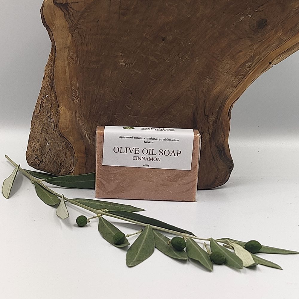 Olive oil soap cinnamon Sitholia Premium Halkidiki Flavors